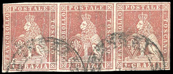 1857 - 1 crazia carminio, II ... 