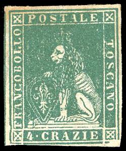 1857 - 4 crazie verde, II ... 