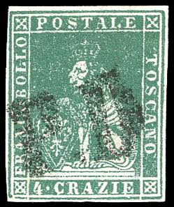 1857 - 4 crazie verde, II ... 