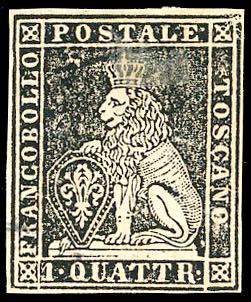 1851 - 1 quattrino nero, prova su ... 