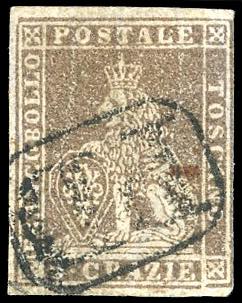 1859 - 9 crazie bruno lillaceo, ... 