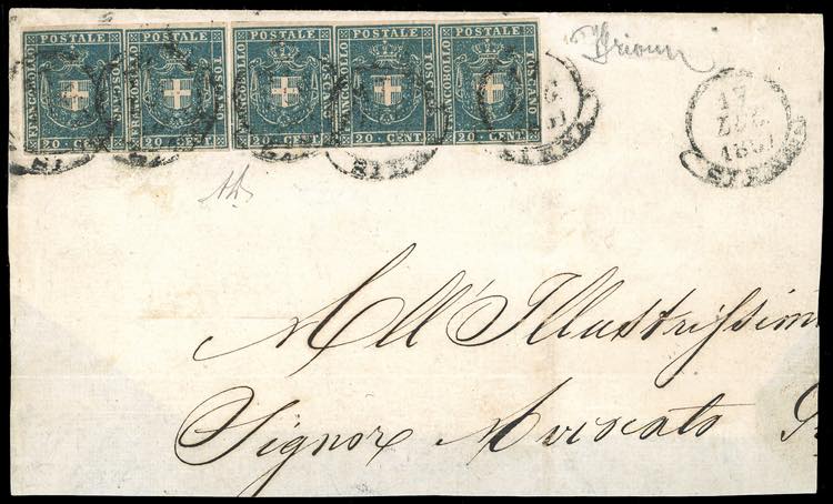 1861 - 20 cent. azzurro (20), ... 