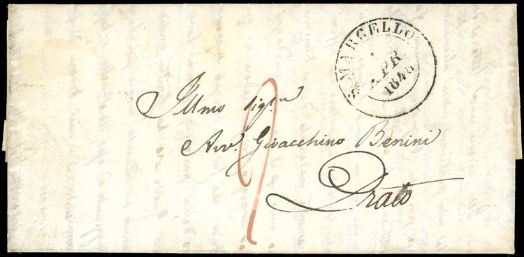 1848 - Lettera completa di testo ... 