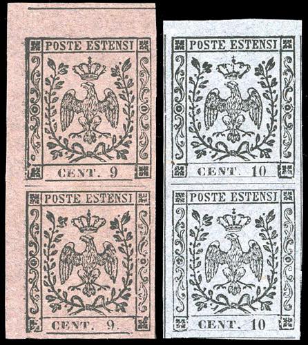 1855/57 - 9 cent. violetto grigio ... 