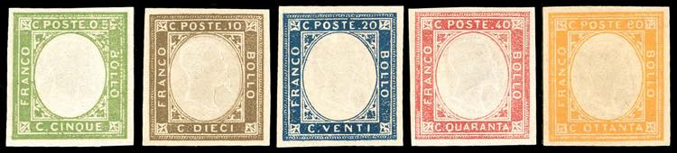 1861 - Non emessi, serie completa ... 