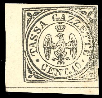 1859 - 10 cent. nero Aquilotto, ... 