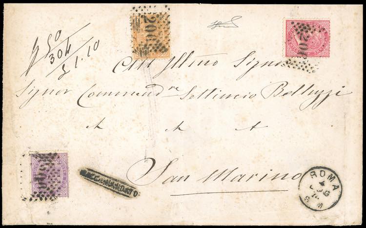 1874 - 10 cent., 40 cent. e 60 ... 