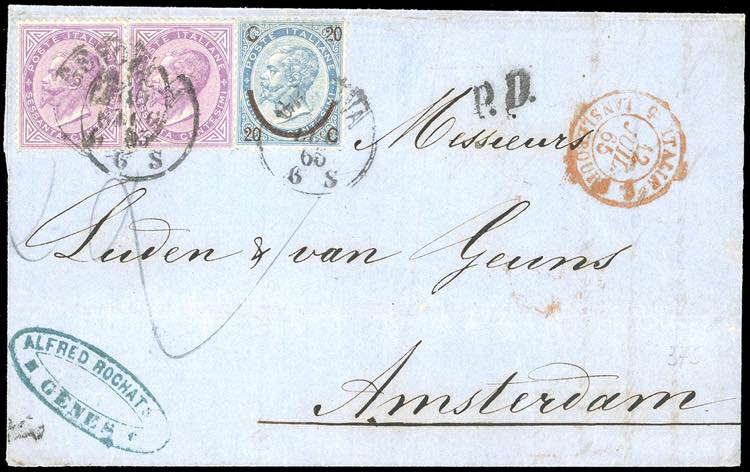 1865 - 60 cent. De La Rue , ... 