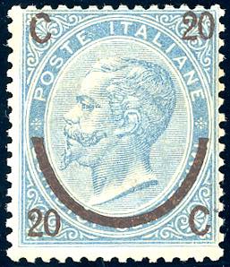 1865 - 20 cent. su 15 cent. Ferro ... 