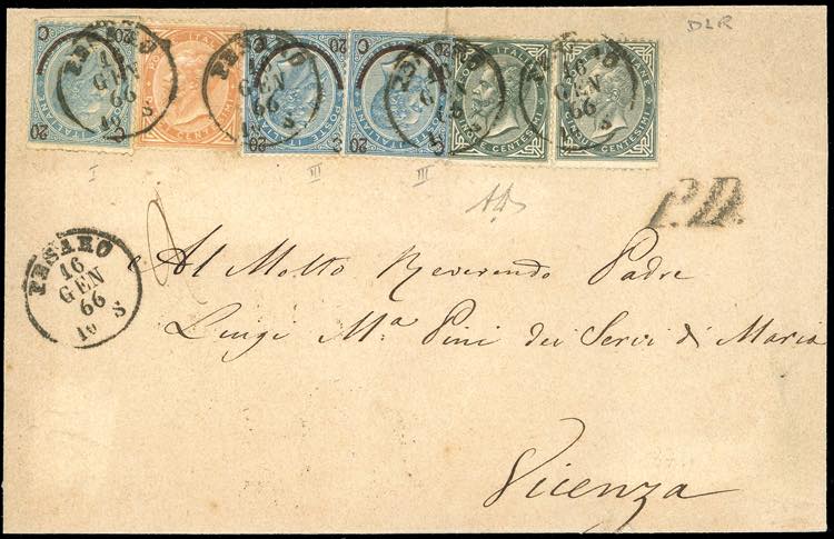 1866 - 20 cent. su 15 cent. Ferro ... 