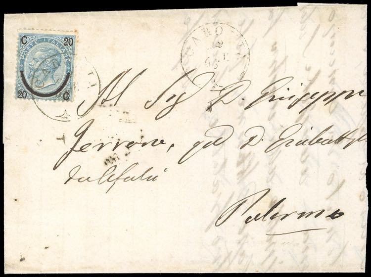 1865 - 20 cent. su 15 cent. Ferro ... 