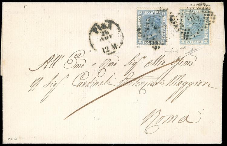 1867 - 20 cent. celeste chiaro, ... 
