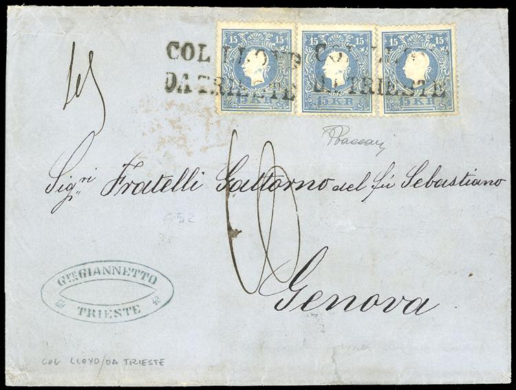 AUSTRIA 1860 - Lettera da Trieste ... 