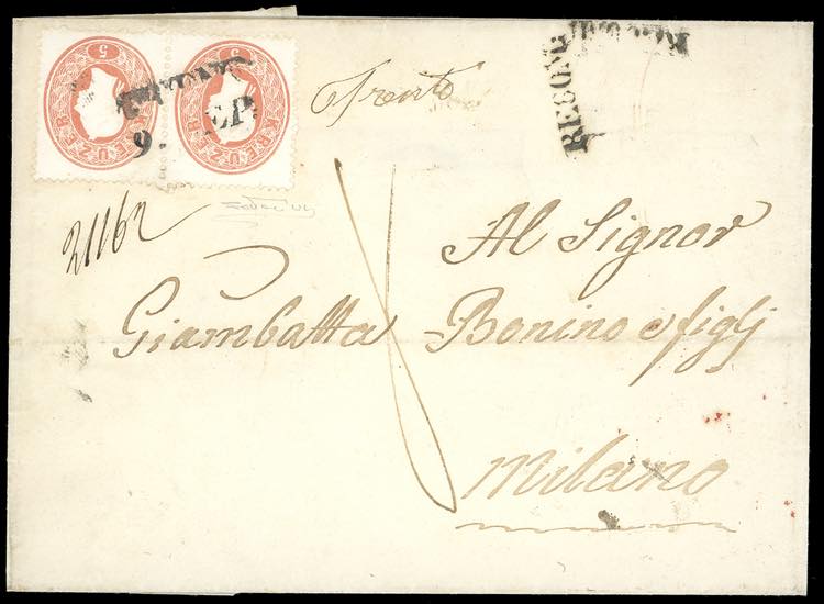 AUSTRIA 1861 - Raccomandata da ... 