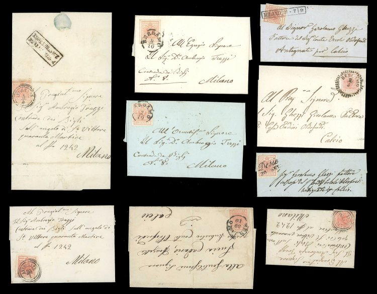 LOMBARDO VENETO 1850/1858 - Nove ... 