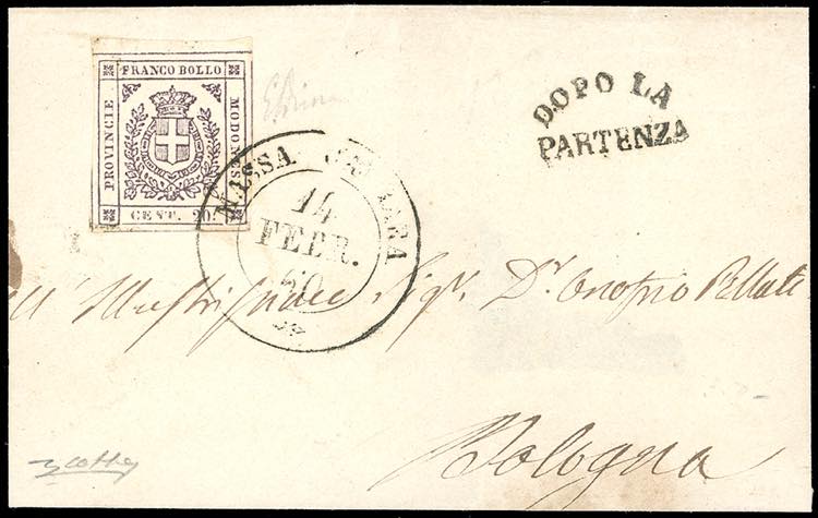 1860 - 20 cent. lilla grigio ... 