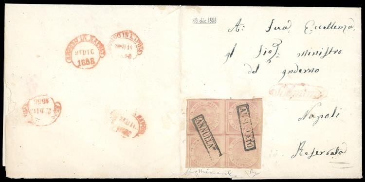 1858 - 1/2 grano rosa brunastro, I ... 