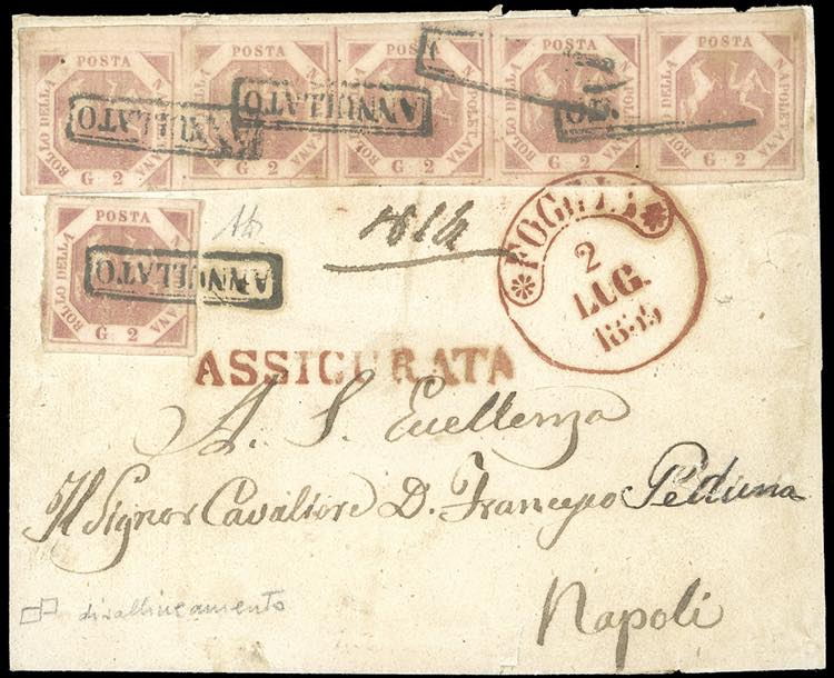 1859 - 2 grana rosa brunastro, III ... 