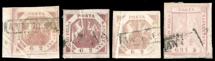 1858 - Quattro esemplari (5,7,9), ... 