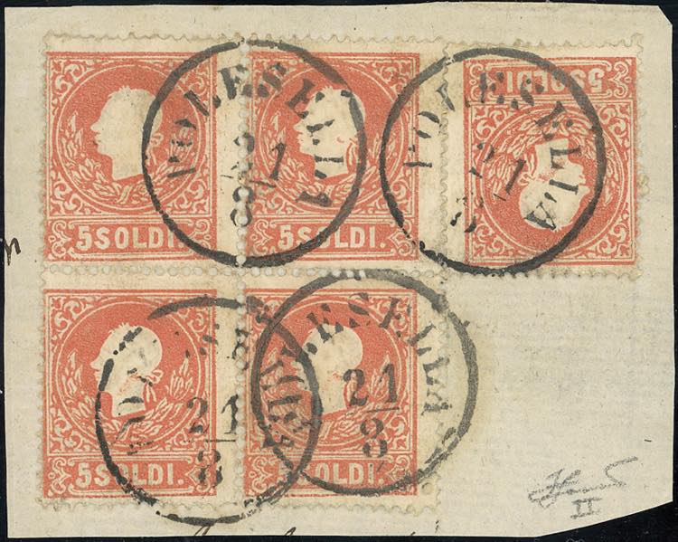 1859 - 5 soldi rosso, II tipo ... 