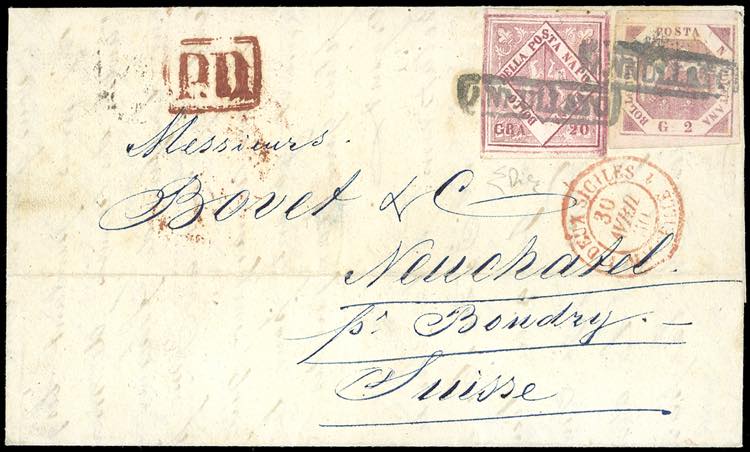 FALSI PER POSTA 1860 - 20 grana ... 