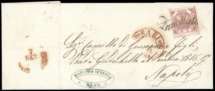 1860 - 2 grana rosa carminio, III ... 