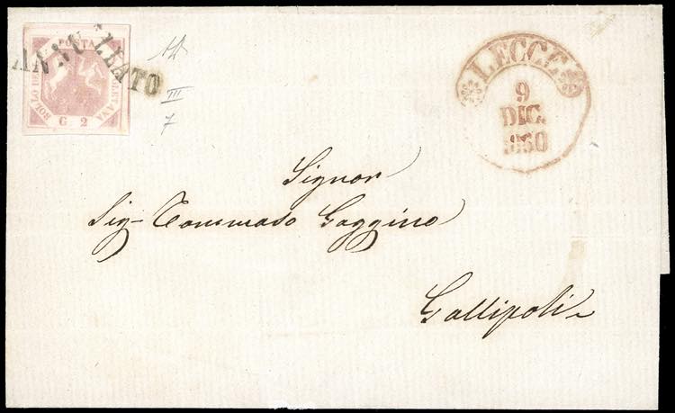 1860 - 2 grana rosa chiaro, III ... 