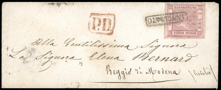 1860 - 5 grana carminio rosa, II ... 