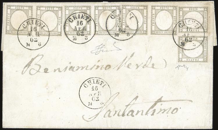 1862 - 1/2 grano grigio bruno ... 