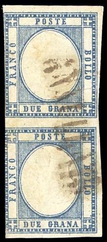 1861 - 2 grana azzurro, EFFIGIE ... 