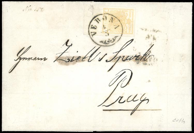 1858 - 5 cent. giallo arancio ... 