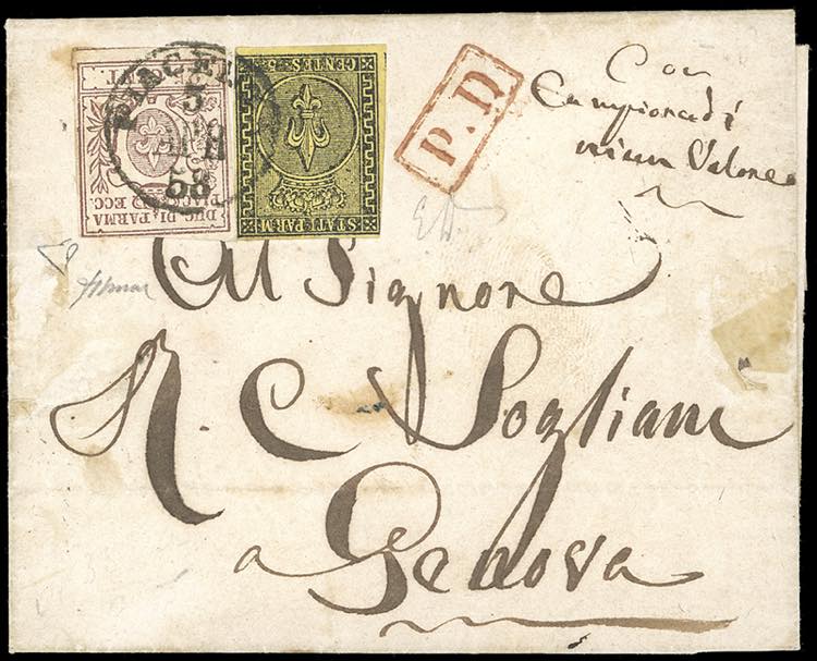 1858 - 5 cent. giallo arancio, I ... 