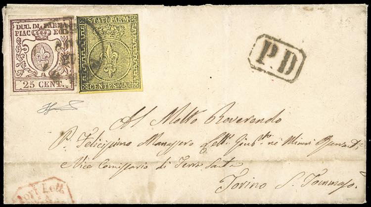 1858 - 5 cent. giallo arancio, I ... 