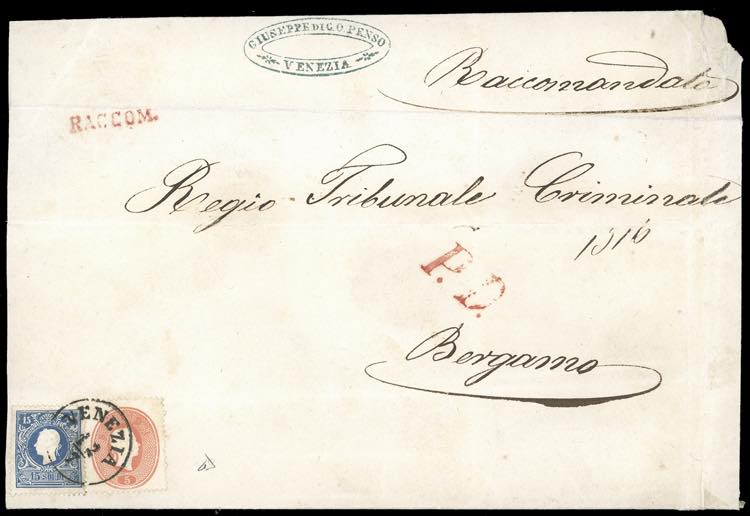1862 - Raccomandata da Venezia a ... 