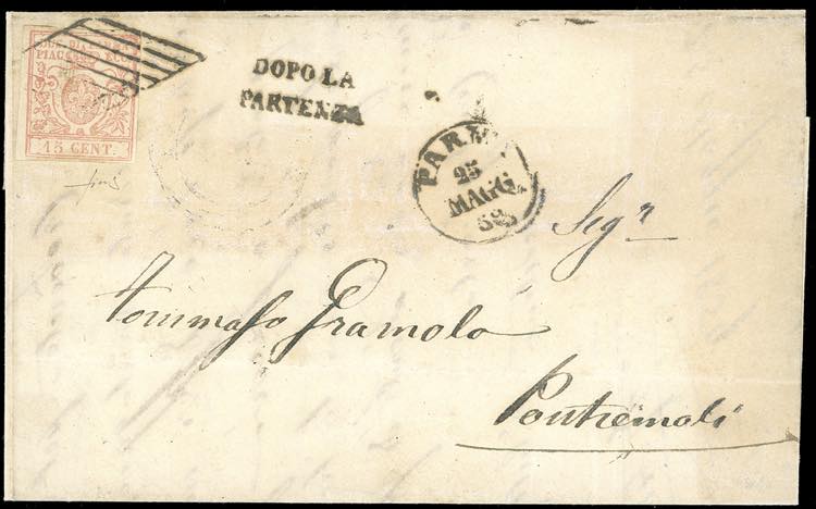 1859 - 15 cent. vermiglio chiaro ... 