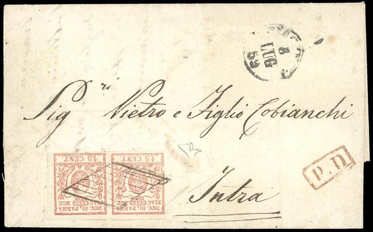 1859 - Lettera da Piacenza per ... 
