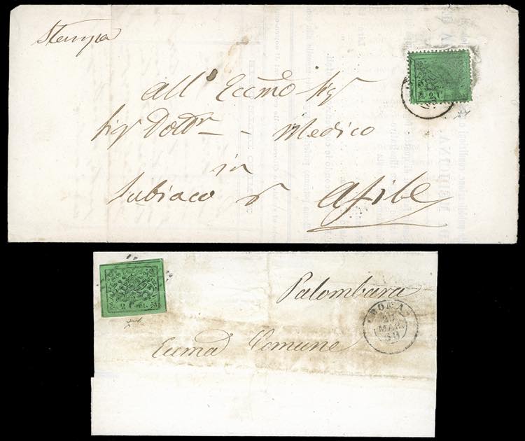 1868/69 - 2 cent. verde giallo, II ... 