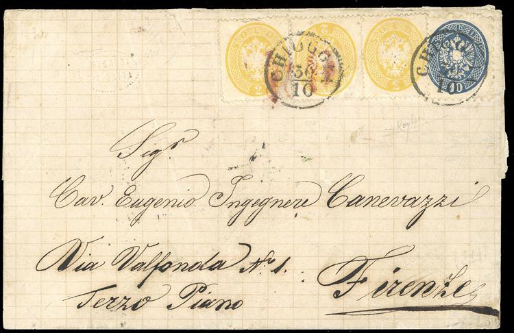 1865 - 2 soldi giallo, dent. 14, ... 