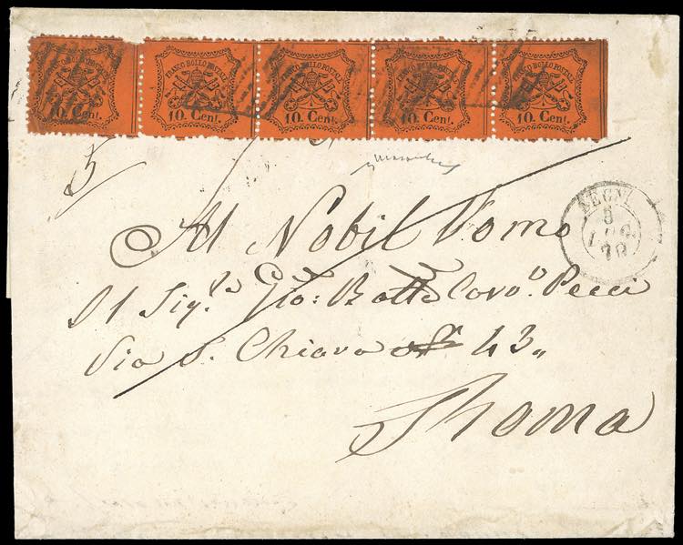 1870 - 10 cent. arancio vermiglio, ... 