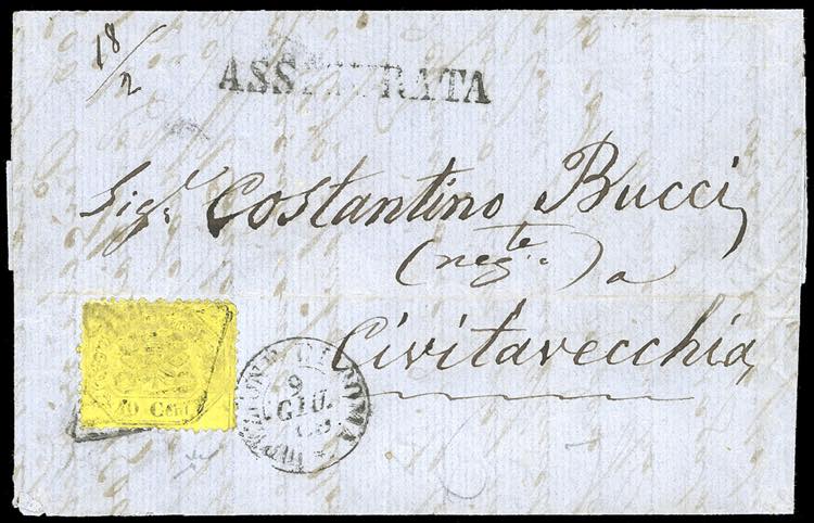 1869 - 40 cent. giallo limone ... 