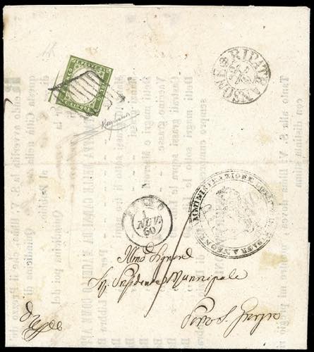 1860 - 5 cent. verde oliva chiaro ... 