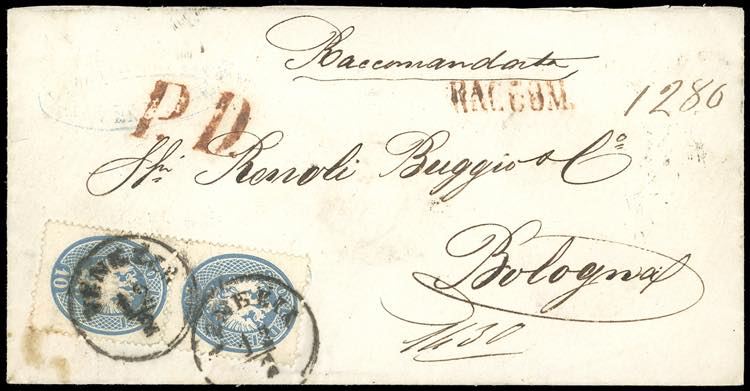 1865 - Raccomandata da Venezia per ... 