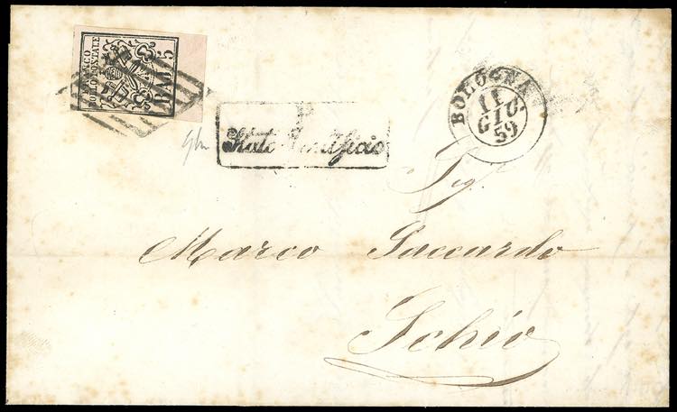 1859 - Lettera da Bologna a Schio ... 