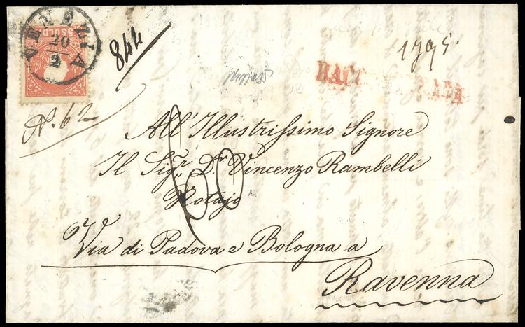 INCOMING MAIL LOMBARDO VENETO 1860 ... 