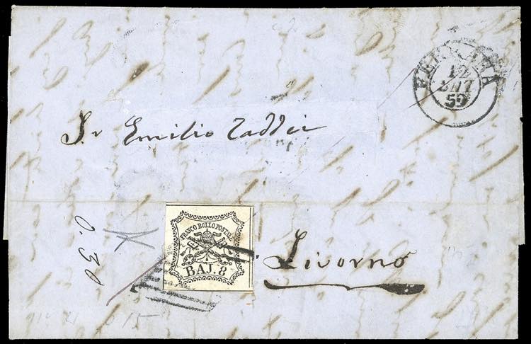 1859 - 8 baj bianco (9), perfetto, ... 