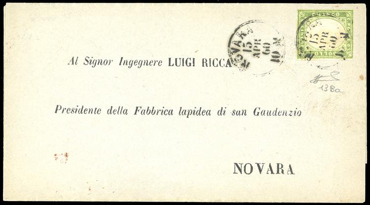 1860 - 5 cent. verde giallo ... 