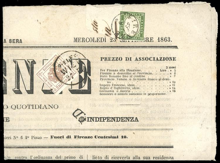 1863 - Giornale “Firenze”, ... 