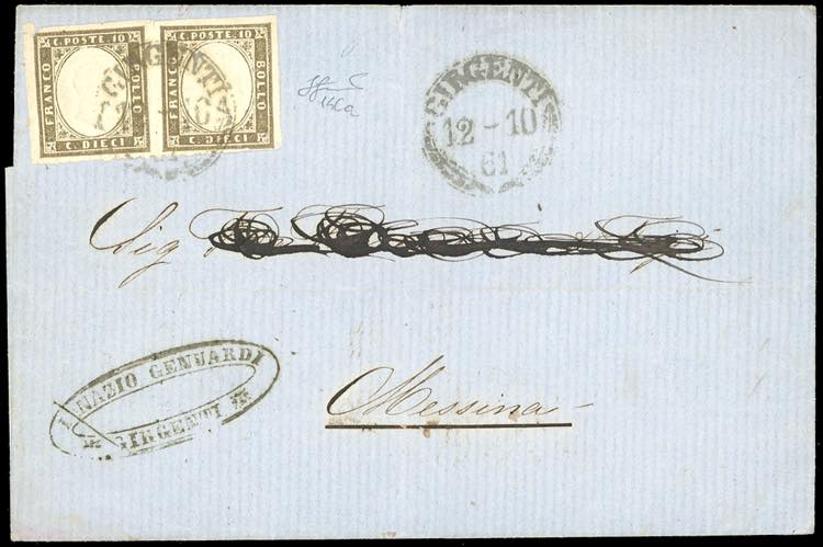 1861 - 10 cent. oliva grigio ... 