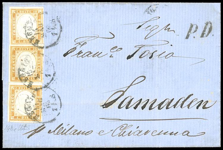 1863 - 10 cent. arancio ocra ... 