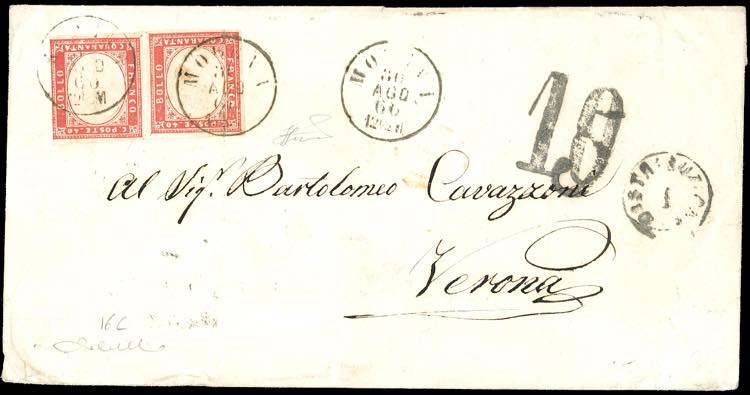 1860 - 40 cent. rosso (16C), ... 
